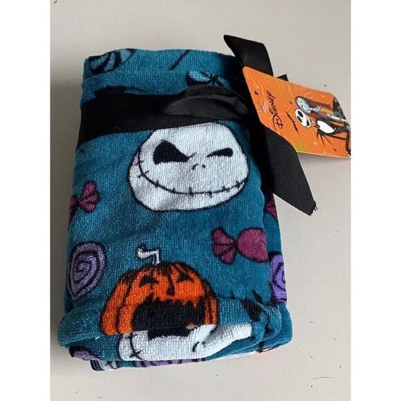 Set Of 2 Disney Nightmare Before Christmas Hand Towels Jack Skellington NEW - Picture 1 of 13